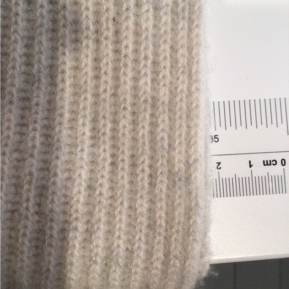Tahari Pure 100% Cashmere sleeveless sweater duster oatmeal/cream size S - Picture 6 of 6